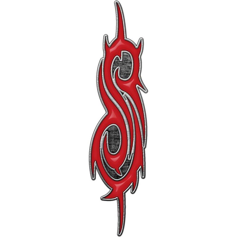 Slipknot Tribal Enamel Tribal Sigil Button / Red/Gray
